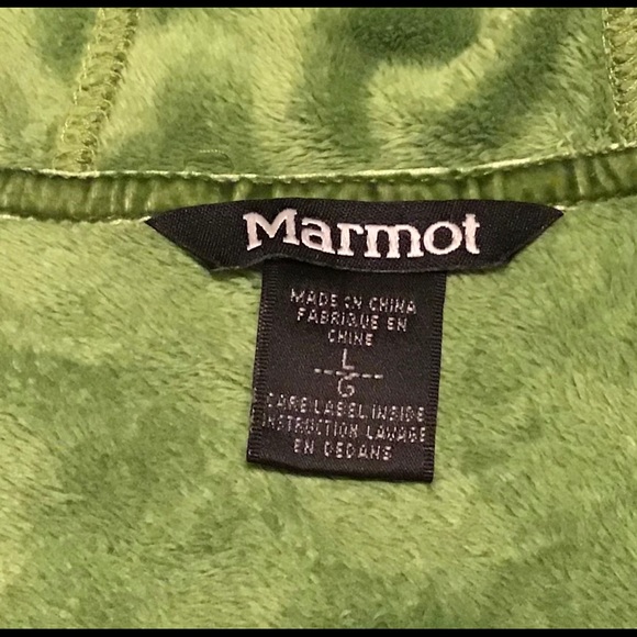Women’s EUC green MARMOT polar fleece jacket/ sz L - Picture 3 of 6